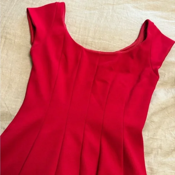 Anthropologie Bailey 44 Vibrant Red Mini romantic Dress - Picture 12 of 14
